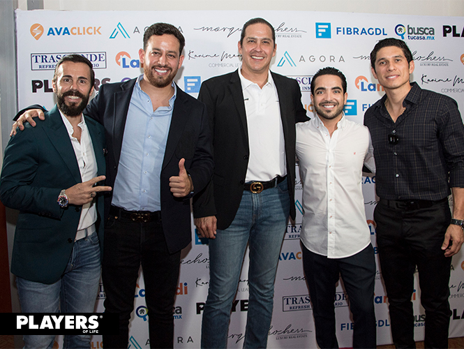 Raúl Alberti, Enrique Figueroa, Jorge Morquecho, Óscar Bravo y Eden Martínez en Trasciende Refresh Inmobiliario