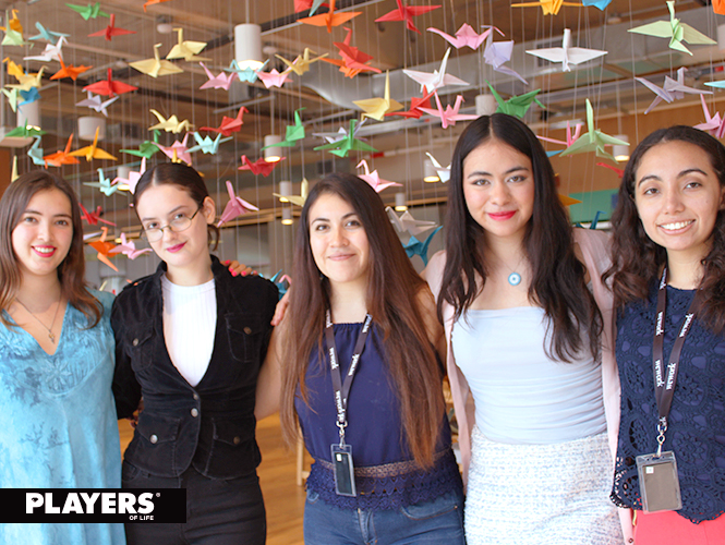 Algunas de las participantes en este encuentro de mujeres en STEM